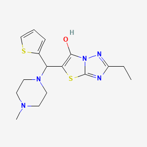 2-Ethyl-5-((4-methylpiperazin-1-yl)(thiophen-2-yl)methyl)thiazolo[3,2-b][1,2,4]triazol-6-ol