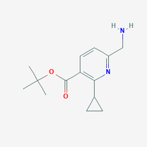 Tert-butyl 6-(aminomethyl)-2-cyclopropylpyridine-3-carboxylate
