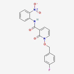1-[(4-fluorophenyl)methoxy]-N-(2-nitrophenyl)-2-oxopyridine-3-carboxamide