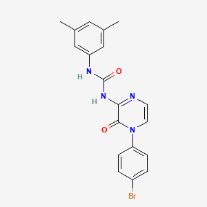 molecular formula C19H17BrN4O2 B2701294 Methyl 3-{[({4-[4-(3-methoxyphenyl)piperazin-1-yl]pyrimidin-2-yl}thio)acetyl]amino}benzoate CAS No. 1105223-80-0