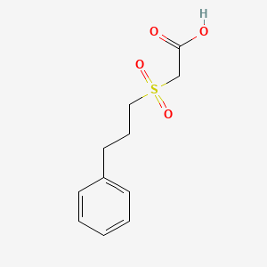 molecular formula C11H14O4S B2701296 2-(3-苯基丙磺酰)乙酸 CAS No. 1016870-51-1