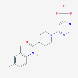molecular formula C19H21F3N4O B2701300 N-(2,4-dimethylphenyl)-1-[6-(trifluoromethyl)pyrimidin-4-yl]piperidine-4-carboxamide CAS No. 1775453-84-3
