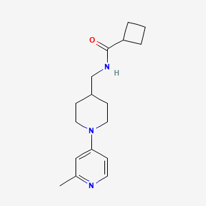 molecular formula C17H25N3O B2701301 N-((1-(2-methylpyridin-4-yl)piperidin-4-yl)methyl)cyclobutanecarboxamide CAS No. 2034615-68-2