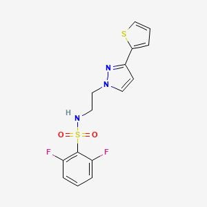 2,6-difluoro-N-(2-(3-(thiophen-2-yl)-1H-pyrazol-1-yl)ethyl)benzenesulfonamide