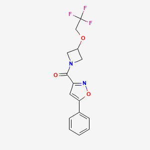 (5-Phenylisoxazol-3-yl)(3-(2,2,2-trifluoroethoxy)azetidin-1-yl)methanone