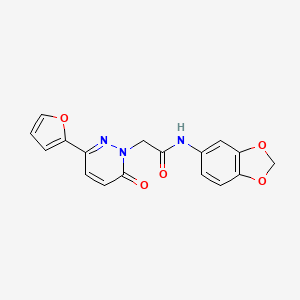 N-(1,3-benzodioxol-5-yl)-2-[3-(furan-2-yl)-6-oxopyridazin-1-yl]acetamide