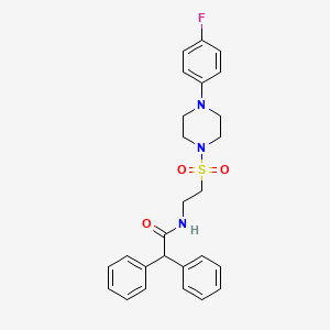 N-(2-{[4-(4-fluorophenyl)piperazin-1-yl]sulfonyl}ethyl)-2,2-diphenylacetamide