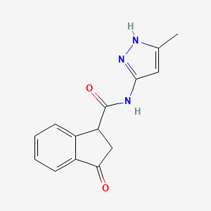 N-(5-methyl-1H-pyrazol-3-yl)-3-oxo-2,3-dihydro-1H-indene-1-carboxamide