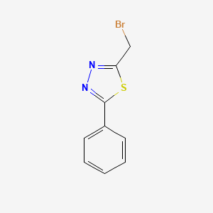 molecular formula C9H7BrN2S B2701320 2-(Bromomethyl)-5-phenyl-1,3,4-thiadiazole CAS No. 121564-77-0