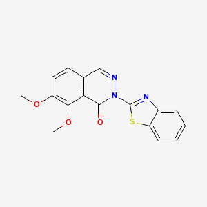 molecular formula C17H13N3O3S B2701323 2-(benzo[d]thiazol-2-yl)-7,8-dimethoxyphthalazin-1(2H)-one CAS No. 442654-18-4