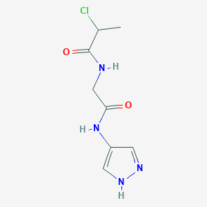2-Chloro-N-[2-oxo-2-(1H-pyrazol-4-ylamino)ethyl]propanamide