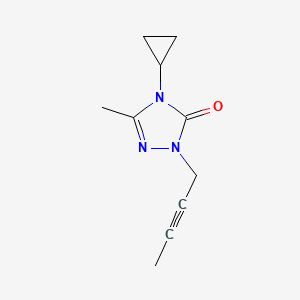 molecular formula C10H13N3O B2701342 1-(丁-2-炔基)-4-环丙基-3-甲基-4,5-二氢-1H-1,2,4-三唑-5-酮 CAS No. 2201201-07-0