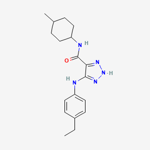 5-((4-ethylphenyl)amino)-N-(4-methylcyclohexyl)-1H-1,2,3-triazole-4-carboxamide