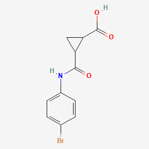 molecular formula C11H10BrNO3 B2701350 2-[(4-bromophenyl)carbamoyl]cyclopropane-1-carboxylic Acid CAS No. 1023540-85-3