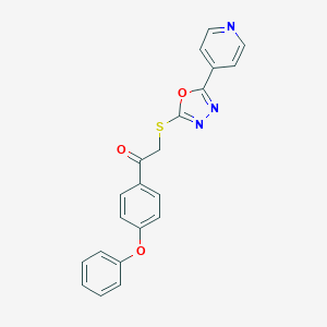 molecular formula C21H15N3O3S B270137 1-(4-Phenoxyphenyl)-2-{[5-(4-pyridinyl)-1,3,4-oxadiazol-2-yl]sulfanyl}ethanone 