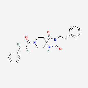 molecular formula C24H25N3O3 B2701372 8-Cinnamoyl-3-phenethyl-1,3,8-triazaspiro[4.5]decane-2,4-dione CAS No. 1021032-49-4
