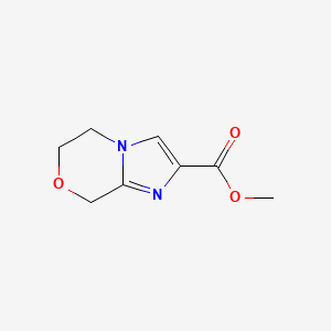 molecular formula C8H10N2O3 B2701373 methyl 5H,6H,8H-imidazo[2,1-c][1,4]oxazine-2-carboxylate CAS No. 2044712-66-3