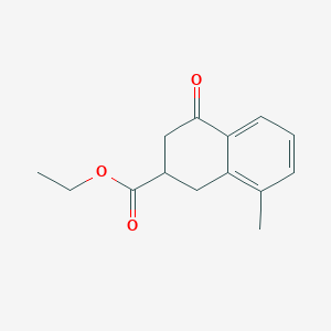 molecular formula C14H16O3 B2701382 乙酸-8-甲基-4-氧代-1,2,3,4-四氢萘-2-羧酸乙酯 CAS No. 2044722-71-4