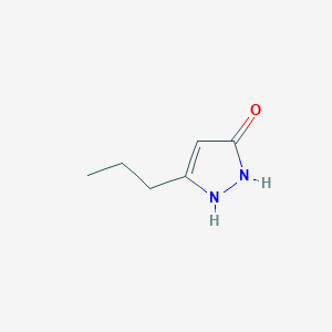 molecular formula C6H10N2O B2701387 5-propyl-2,3-dihydro-1H-pyrazol-3-one CAS No. 116106-29-7