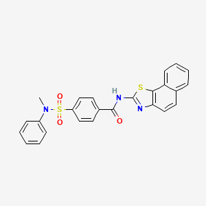 molecular formula C25H19N3O3S2 B2701392 4-(N-甲基-N-苯基磺酰基)-N-(萘并[2,1-d]噻唑-2-基)苯甲酰胺 CAS No. 361469-01-4