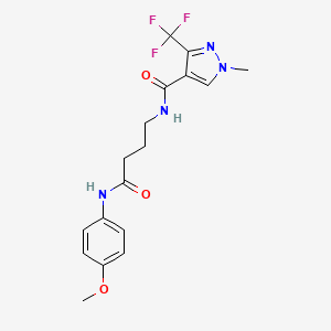 N-[4-(4-methoxyanilino)-4-oxobutyl]-1-methyl-3-(trifluoromethyl)-1H-pyrazole-4-carboxamide