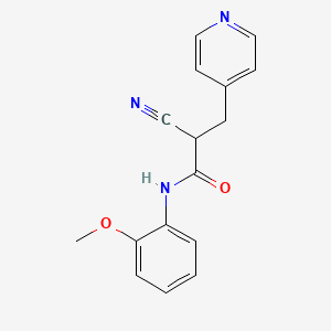 2-cyano-N-(2-methoxyphenyl)-3-pyridin-4-ylpropanamide