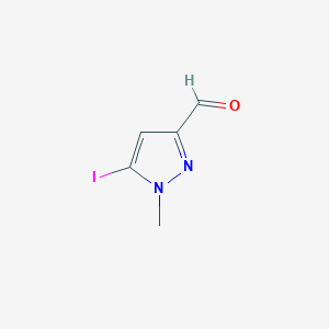 molecular formula C5H5IN2O B2701418 5-Iodo-1-methylpyrazole-3-carbaldehyde CAS No. 2226182-50-7