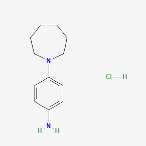 molecular formula C12H19ClN2 B2701419 4-(Azepan-1-yl)aniline hydrochloride CAS No. 1092733-37-3; 57356-18-0