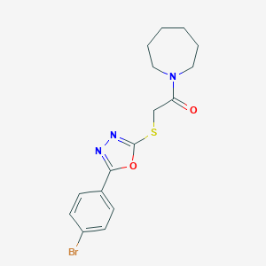 molecular formula C16H18BrN3O2S B270142 1-({[5-(4-Bromophenyl)-1,3,4-oxadiazol-2-yl]sulfanyl}acetyl)azepane 