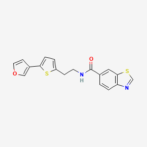 N-(2-(5-(furan-3-yl)thiophen-2-yl)ethyl)benzo[d]thiazole-6-carboxamide