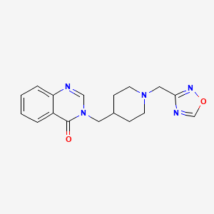 molecular formula C17H19N5O2 B2701445 3-({1-[(1,2,4-Oxadiazol-3-yl)methyl]piperidin-4-yl}methyl)-3,4-dihydroquinazolin-4-one CAS No. 2380098-15-5