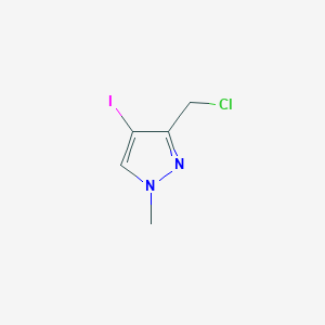 molecular formula C5H6ClIN2 B2701454 3-(氯甲基)-4-碘-1-甲基吡唑 CAS No. 2166946-82-1