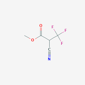 molecular formula C5H4F3NO2 B2701455 Methyl 2-cyano-3,3,3-trifluoropropanoate CAS No. 97821-47-1