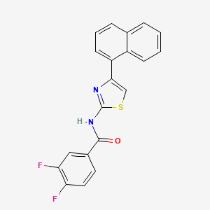 molecular formula C20H12F2N2OS B2701457 3,4-difluoro-N-(4-naphthalen-1-yl-1,3-thiazol-2-yl)benzamide CAS No. 328118-30-5