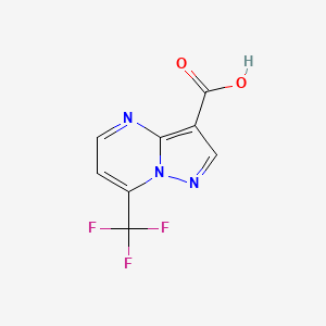 molecular formula C8H4F3N3O2 B2701462 7-(Trifluoromethyl)pyrazolo[1,5-a]pyrimidine-3-carboxylic acid CAS No. 869947-41-1