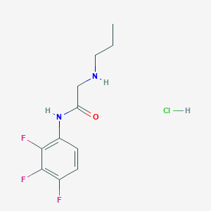 molecular formula C11H14ClF3N2O B2701464 2-(propylamino)-N-(2,3,4-trifluorophenyl)acetamide hydrochloride CAS No. 1170906-19-0