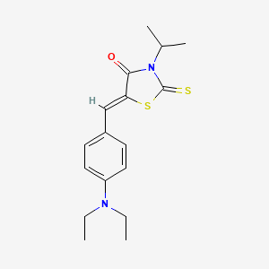 molecular formula C17H22N2OS2 B2701468 (Z)-5-(4-(diethylamino)benzylidene)-3-isopropyl-2-thioxothiazolidin-4-one CAS No. 312935-78-7