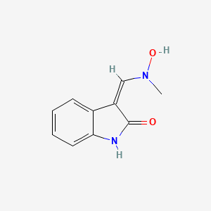 molecular formula C10H10N2O2 B2701469 (3Z)-3-[[羟基(甲基)氨基]甲亚甲基]-1H-吲哚-2-酮 CAS No. 1164473-20-4