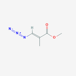 molecular formula C5H7N3O2 B2701470 甲酯 (E)-3-叠氮基-2-甲基丙-2-烯酸酯 CAS No. 1937221-22-1