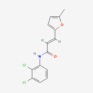 molecular formula C14H11Cl2NO2 B2701474 (E)-N-(2,3-dichlorophenyl)-3-(5-methylfuran-2-yl)acrylamide CAS No. 300813-77-8