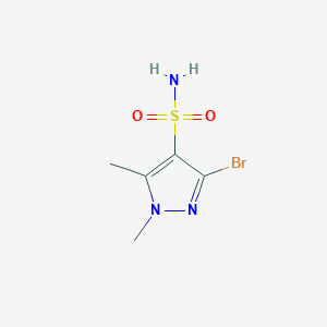 molecular formula C5H8BrN3O2S B2701480 3-Bromo-1,5-dimethyl-1h-pyrazole-4-sulfonamide CAS No. 1564807-86-8