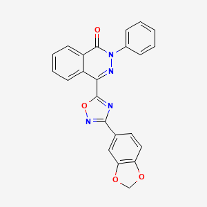 molecular formula C23H14N4O4 B2701492 4-[3-(1,3-benzodioxol-5-yl)-1,2,4-oxadiazol-5-yl]-2-phenylphthalazin-1(2H)-one CAS No. 1189912-57-9