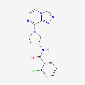 N-(1-([1,2,4]triazolo[4,3-a]pyrazin-8-yl)pyrrolidin-3-yl)-2-chlorobenzamide