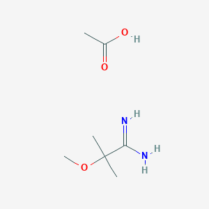 molecular formula C7H16N2O3 B2701531 2-Methoxy-2-methylpropanimidamide acetate CAS No. 2460756-33-4