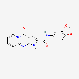 N-(benzo[d][1,3]dioxol-5-yl)-1-methyl-4-oxo-1,4-dihydropyrido[1,2-a]pyrrolo[2,3-d]pyrimidine-2-carboxamide