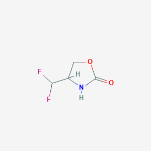 molecular formula C4H5F2NO2 B2701549 4-(二氟甲基)-1,3-噁唑烷-2-酮 CAS No. 1781506-68-0