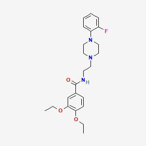 molecular formula C23H30FN3O3 B2701559 3,4-diethoxy-N-(2-(4-(2-fluorophenyl)piperazin-1-yl)ethyl)benzamide CAS No. 1049417-68-6