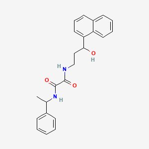 molecular formula C23H24N2O3 B2701561 N1-(3-hydroxy-3-(naphthalen-1-yl)propyl)-N2-(1-phenylethyl)oxalamide CAS No. 1421454-12-7