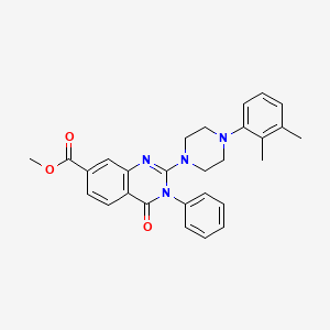 Methyl 2-(4-(2,3-dimethylphenyl)piperazin-1-yl)-4-oxo-3-phenyl-3,4-dihydroquinazoline-7-carboxylate