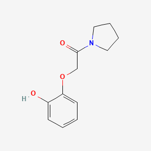 molecular formula C12H15NO3 B2701571 2-(2-羟基苯氧基)-1-吡咯啉-1-乙酮 CAS No. 313959-63-6